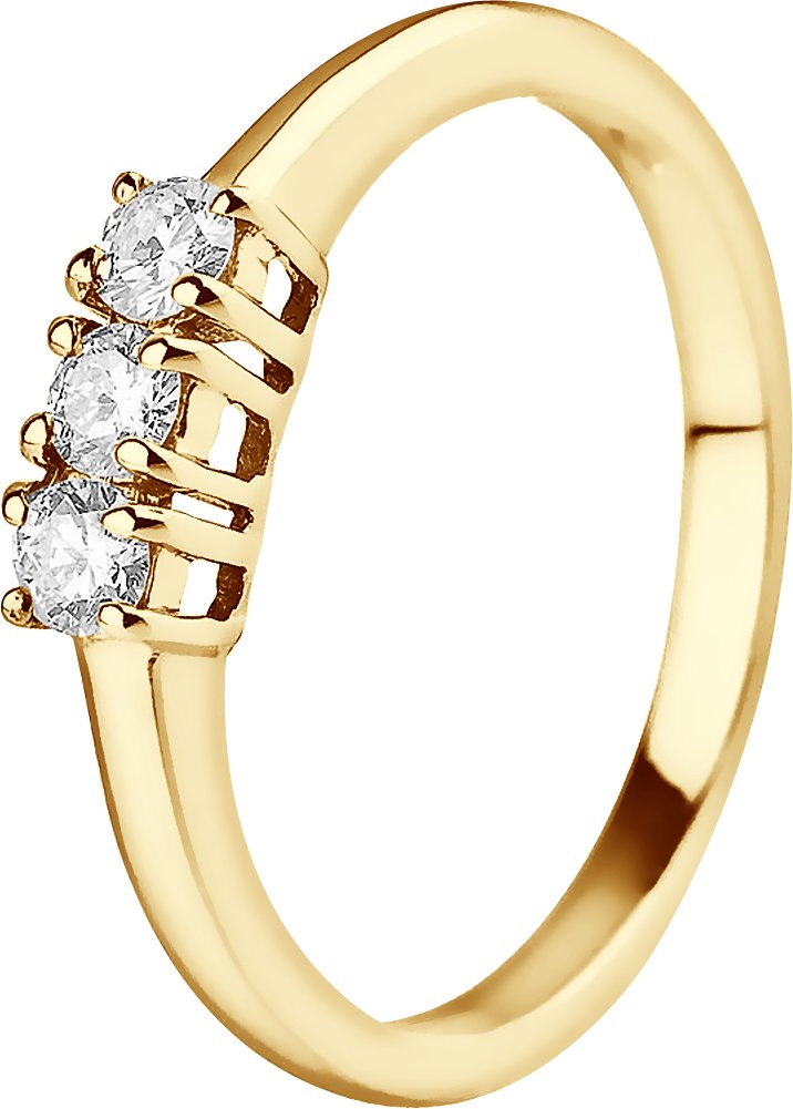 DIADEMA - Ring - Trilogie Diamant - Gelbgold