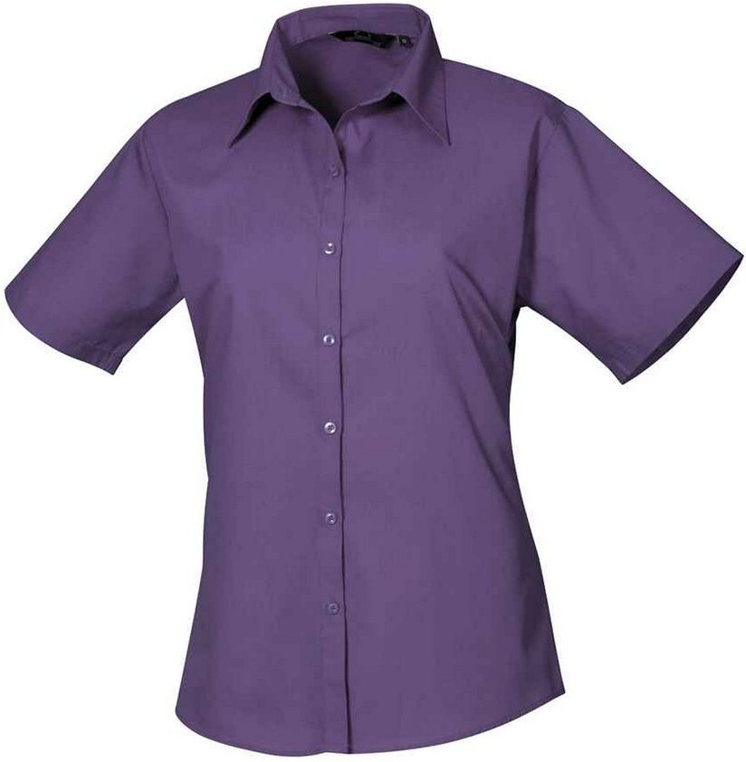 Premier - Bluse für Damen kurzärmlig (Violett)