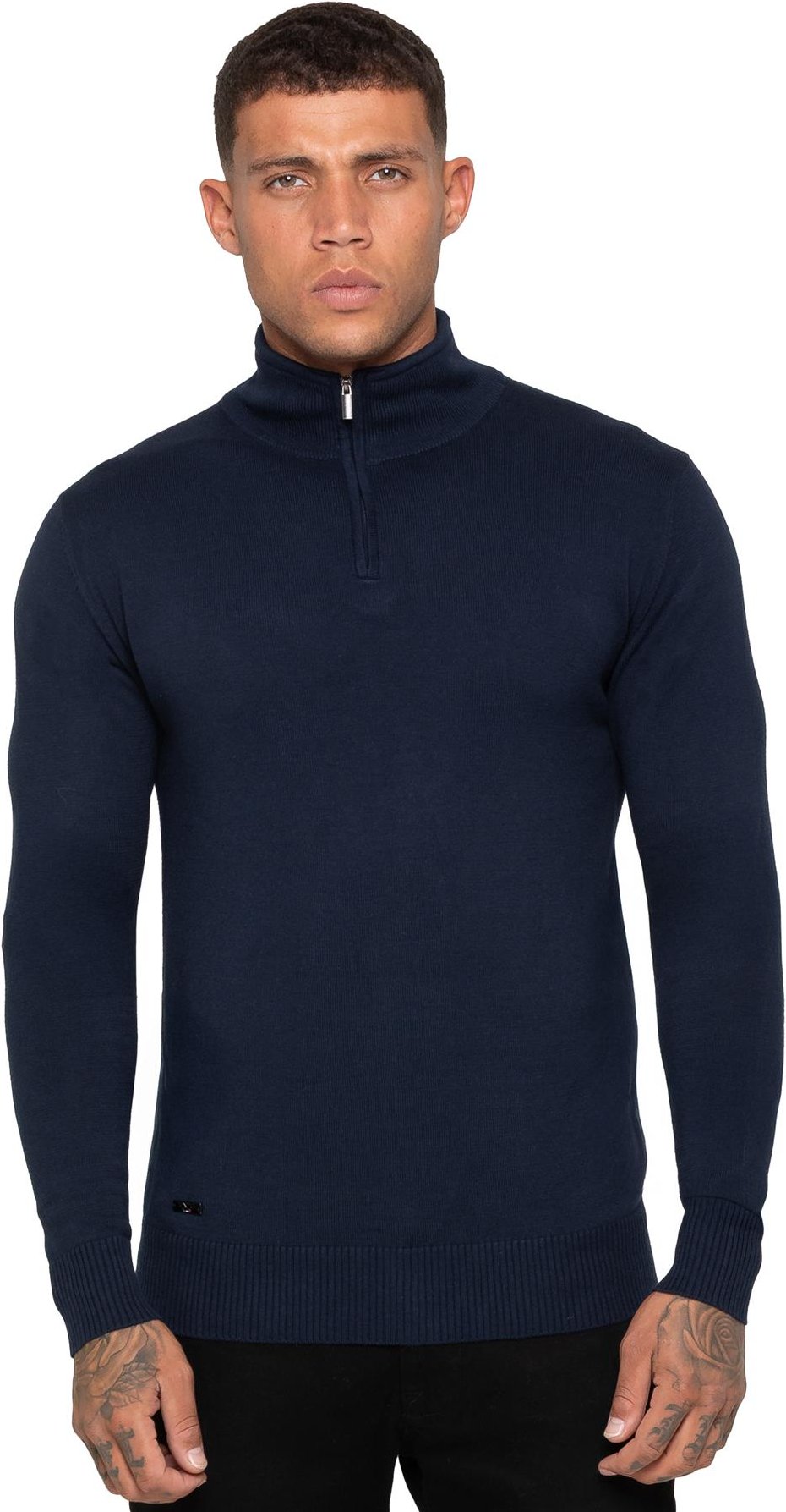 Thumbnail - Enzo Milano | Herren Half Zip Strickpullover