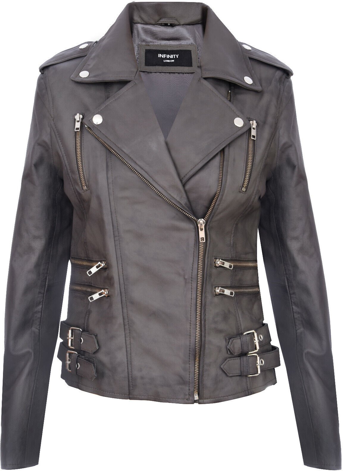 Damen Leder Brando Bikerjacke-Loddon