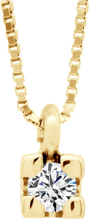 DIADEMA - Halskette mit Diamanten - venezianische Kette aus Gelbgold