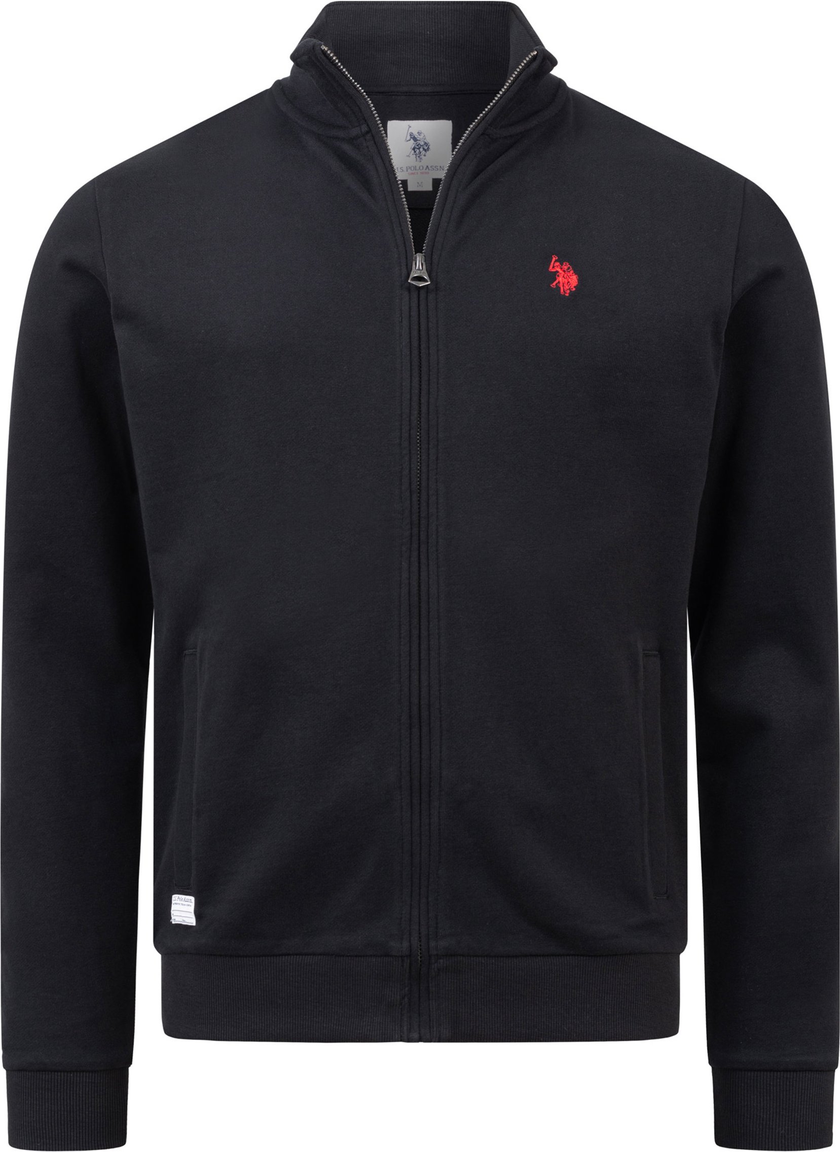 U.S. Polo Assn. Herren Sweatjacke mit Stehkragen aus 100 % Baumwolle