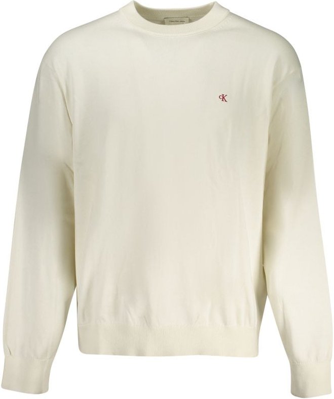 Calvin Klein Weißer Baumwollpullover für Herren