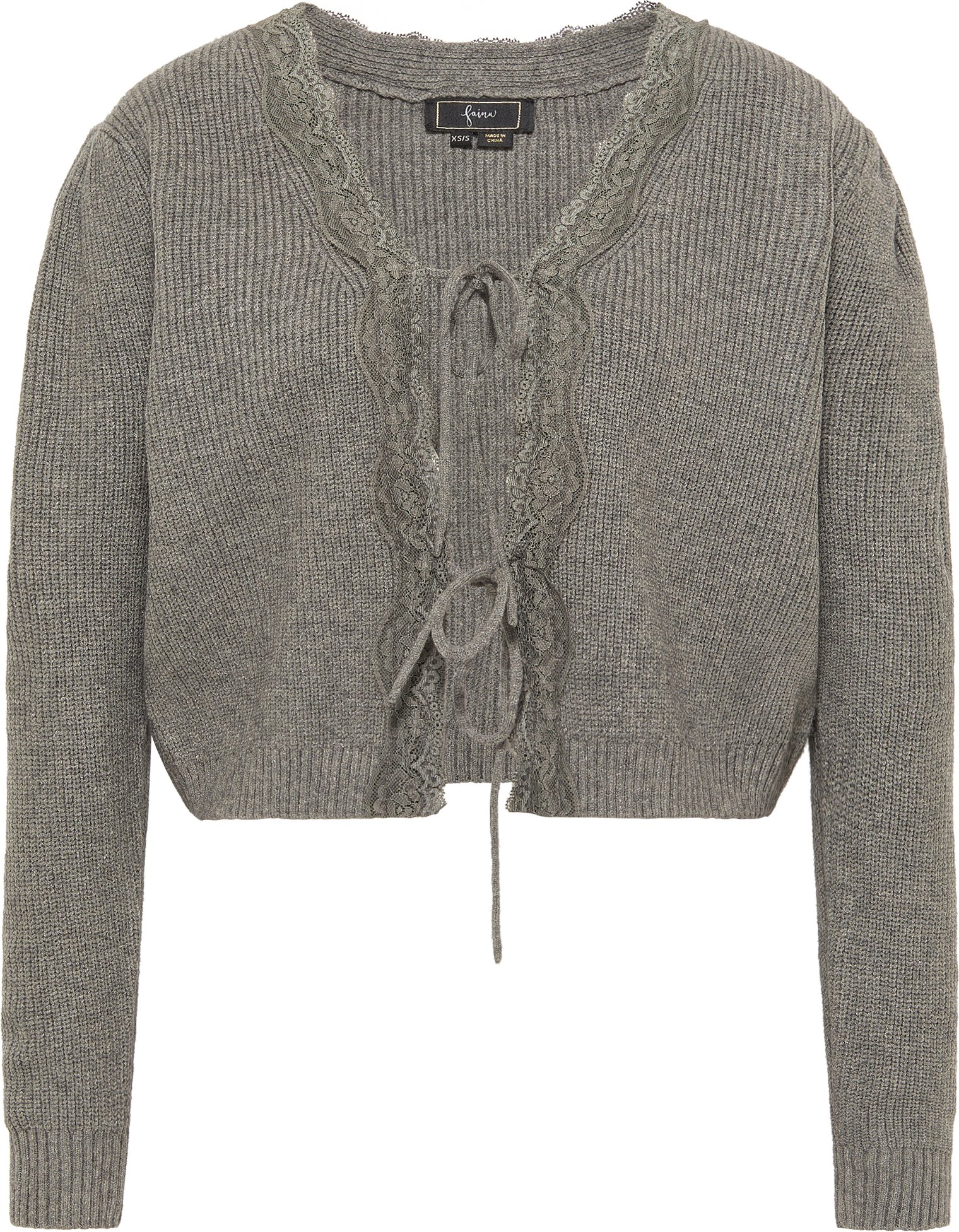 Thumbnail - Faina Strickjacke Damen grau melange