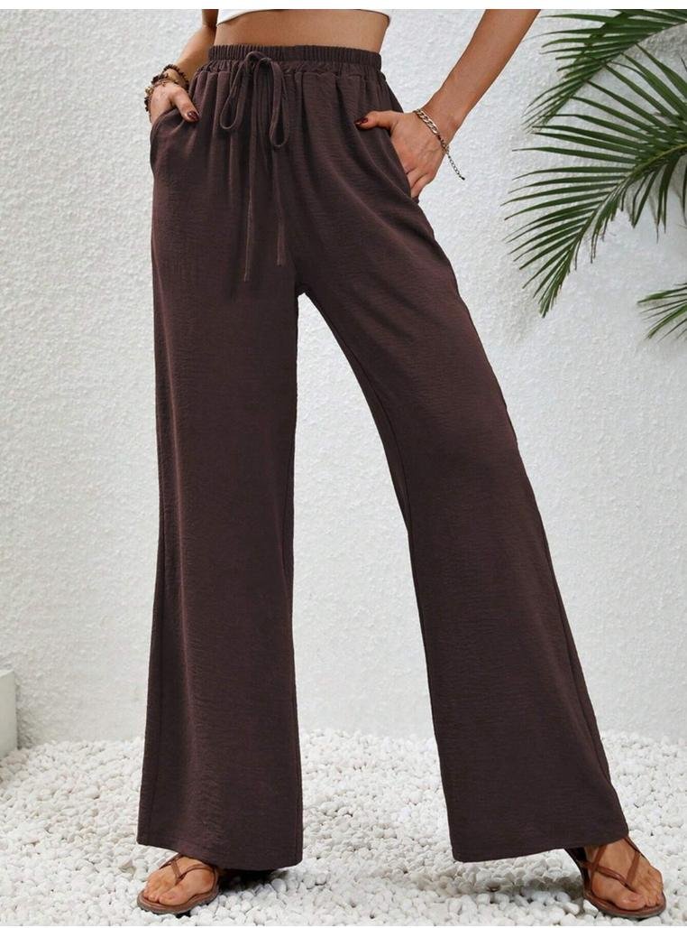 Damenweite Hosen mit Kordelzug