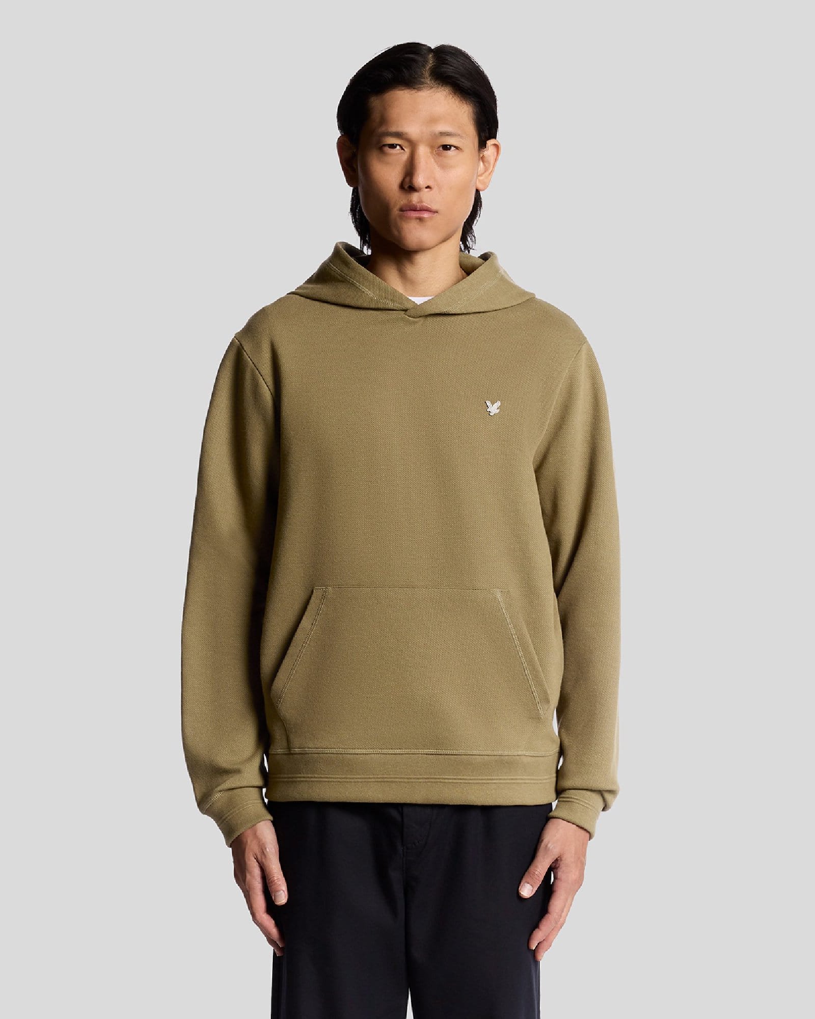 Herren Lyle And Scott Diagonal Gewebe Hoodie in Grün