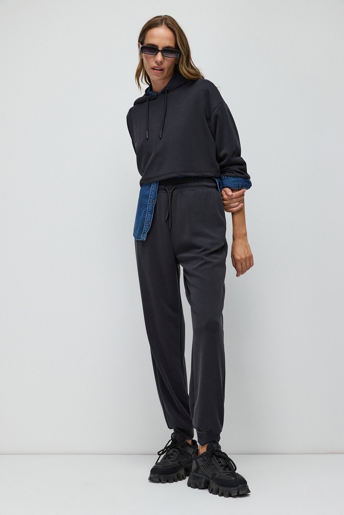 Thumbnail - Weiche Modal Jogginghose - Knitterfrei und Seidig Glatt