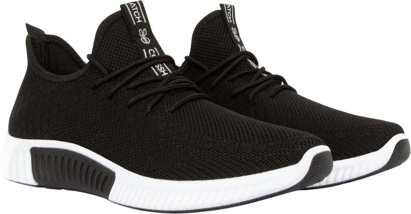 Thumbnail - Crosshatch - "Rideout" Sneaker für Herren (Schwarz/Weiß)