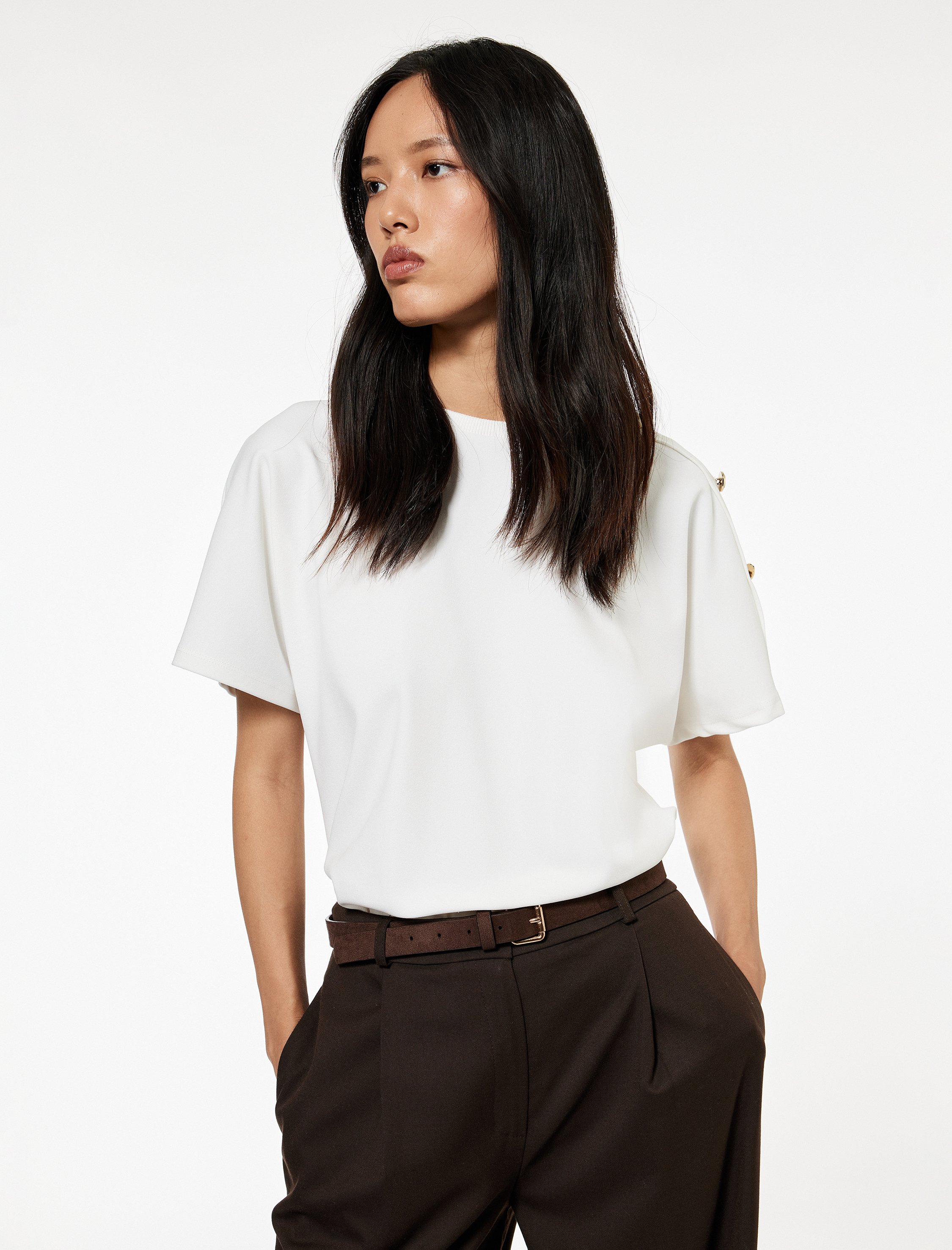 Koton TSHIRT SS Regular Fit T-Shirt mit Knöpfen