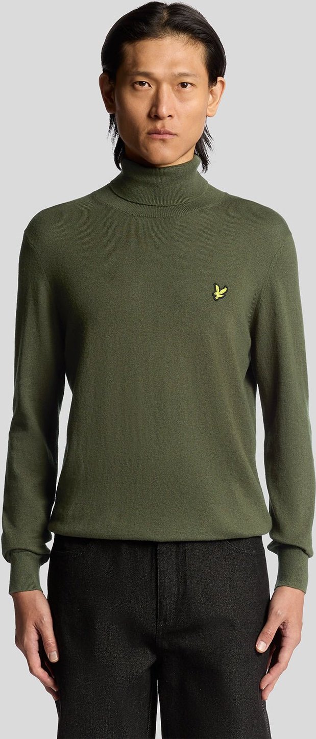 Lyle & Scott Baumwolle Merino Rollkragenpullover - Grün