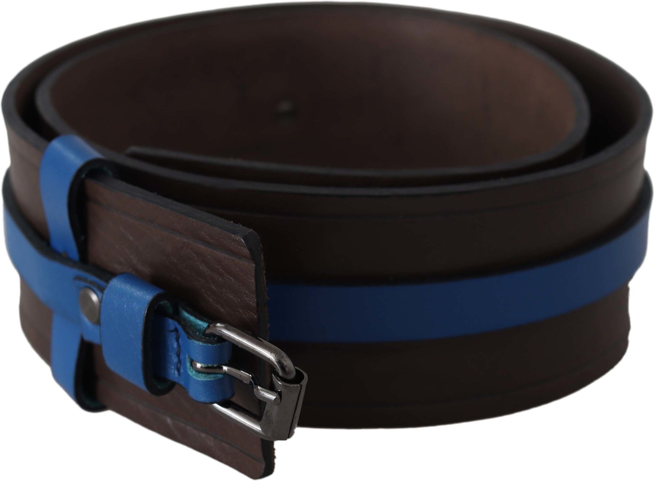 Leder Gürtel mit blauen Akzenten