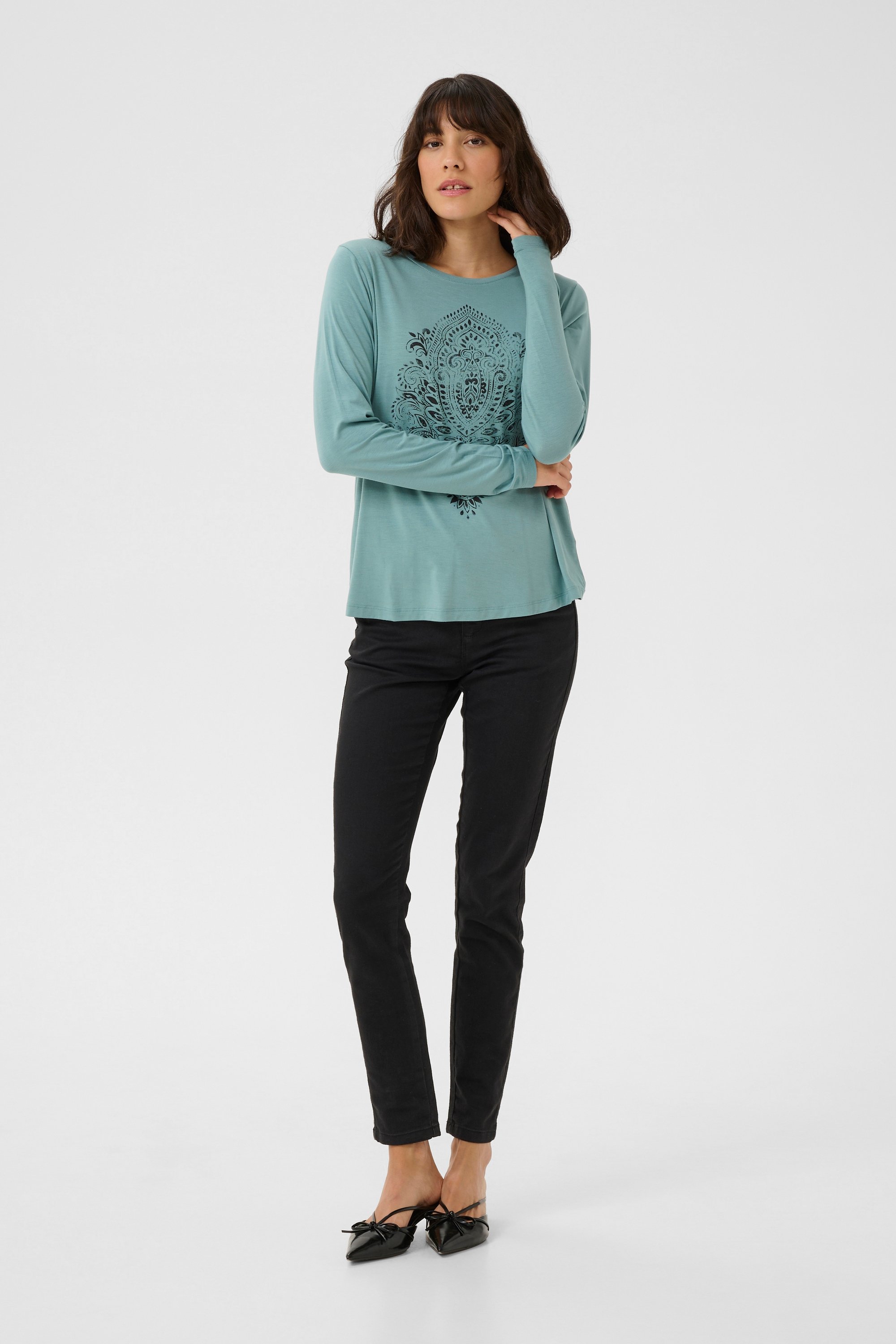 Thumbnail - Langarm-Shirt Loose fit Trellis blue