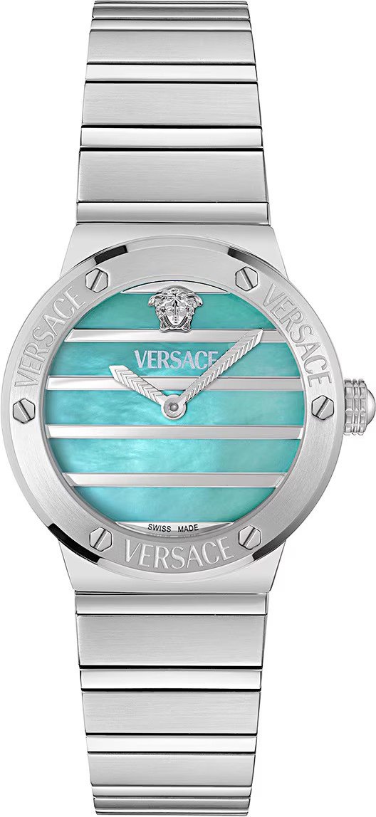 Versace Greca Logo Pearl Silber Damen Armbanduhr VE0S00225