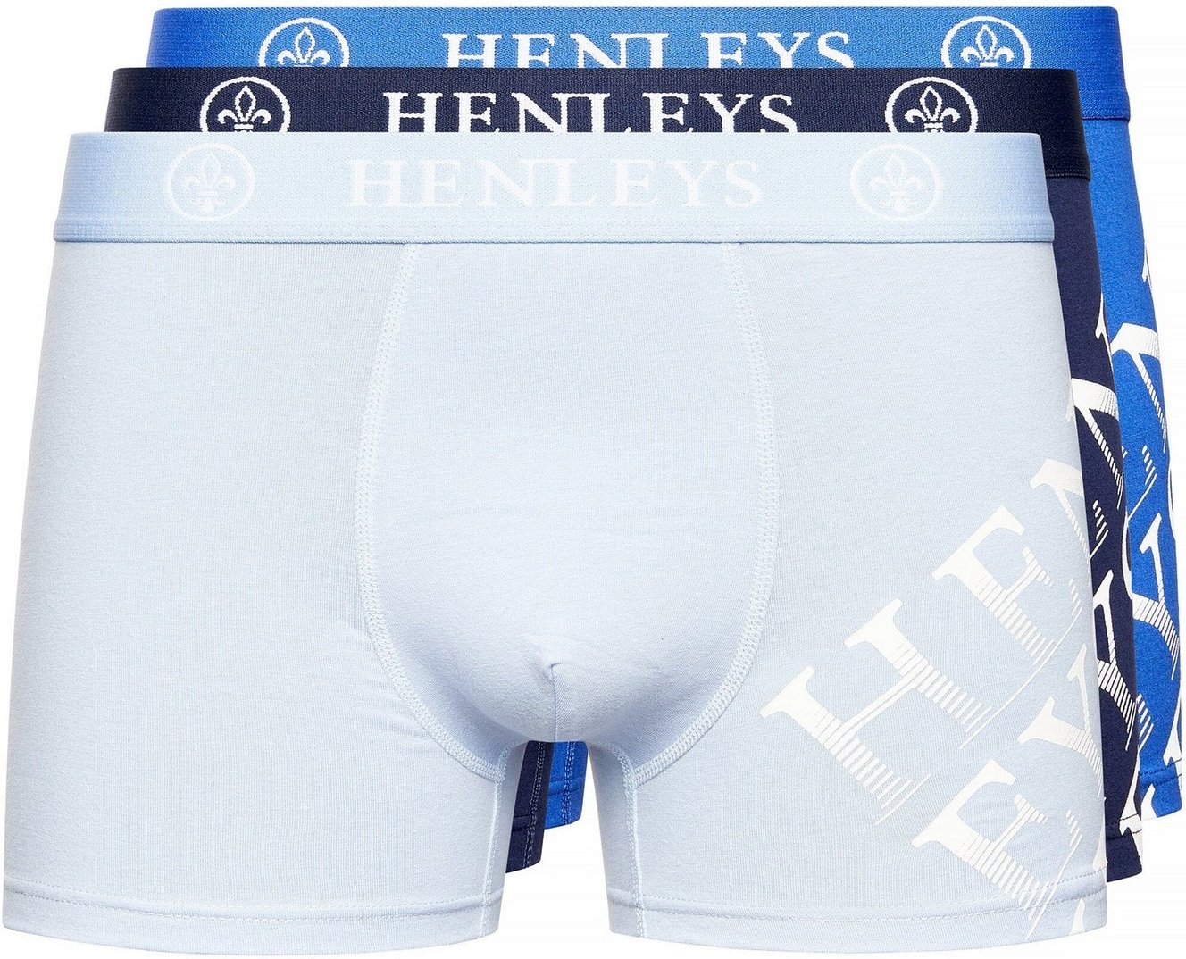 Henleys - "Tringles" Boxershorts für Herren(3er-Pack) (Bunt)