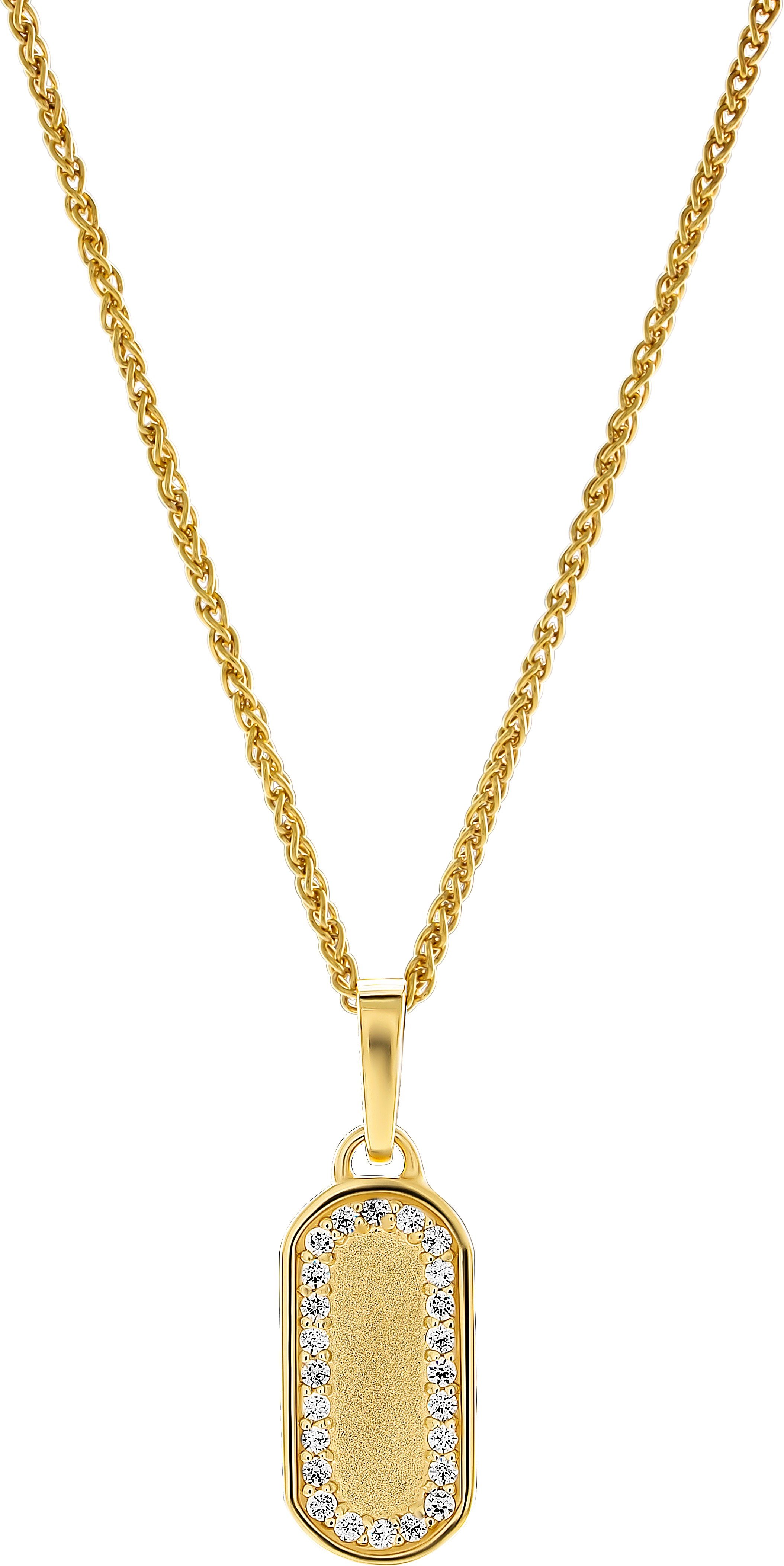 Orphelia 'Malaga' Damen-Anhänger aus 925er Sterlingsilber mit Kette – Gold ZH-7573/G