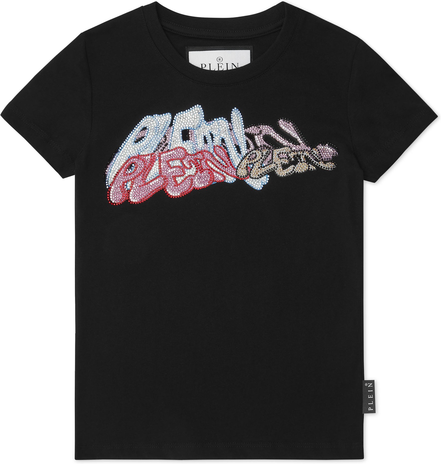 T-Shirt Round Neck With Crystals Bombing Graffiti