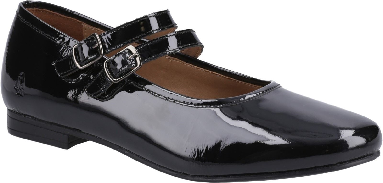 Hush Puppies Nancy Mary Jane Leder Damen Schwarz Ballerinas