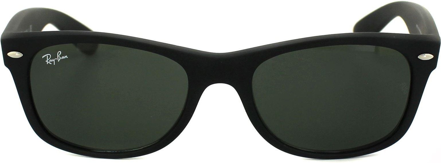 Thumbnail - Ray-Ban Sonnenbrille New Wayfarer 2132 622 Schwarz Gummi Grün Klein 52mm