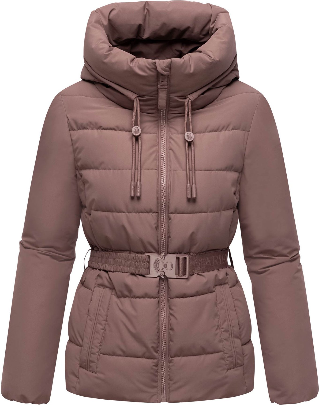 Marikoo Damen Winterjacke Himee mit Taillengürtel & Magnettaschen