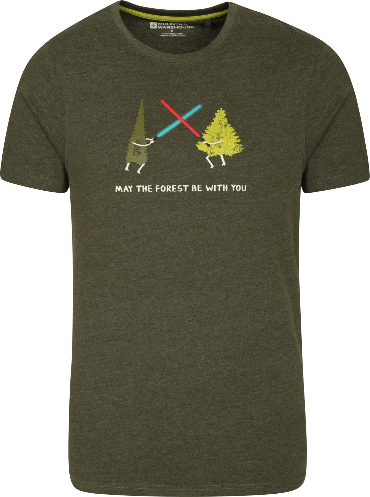 Mountain Warehouse - "May The Forest Be With You" T-Shirt für Herren (Khakigrün)