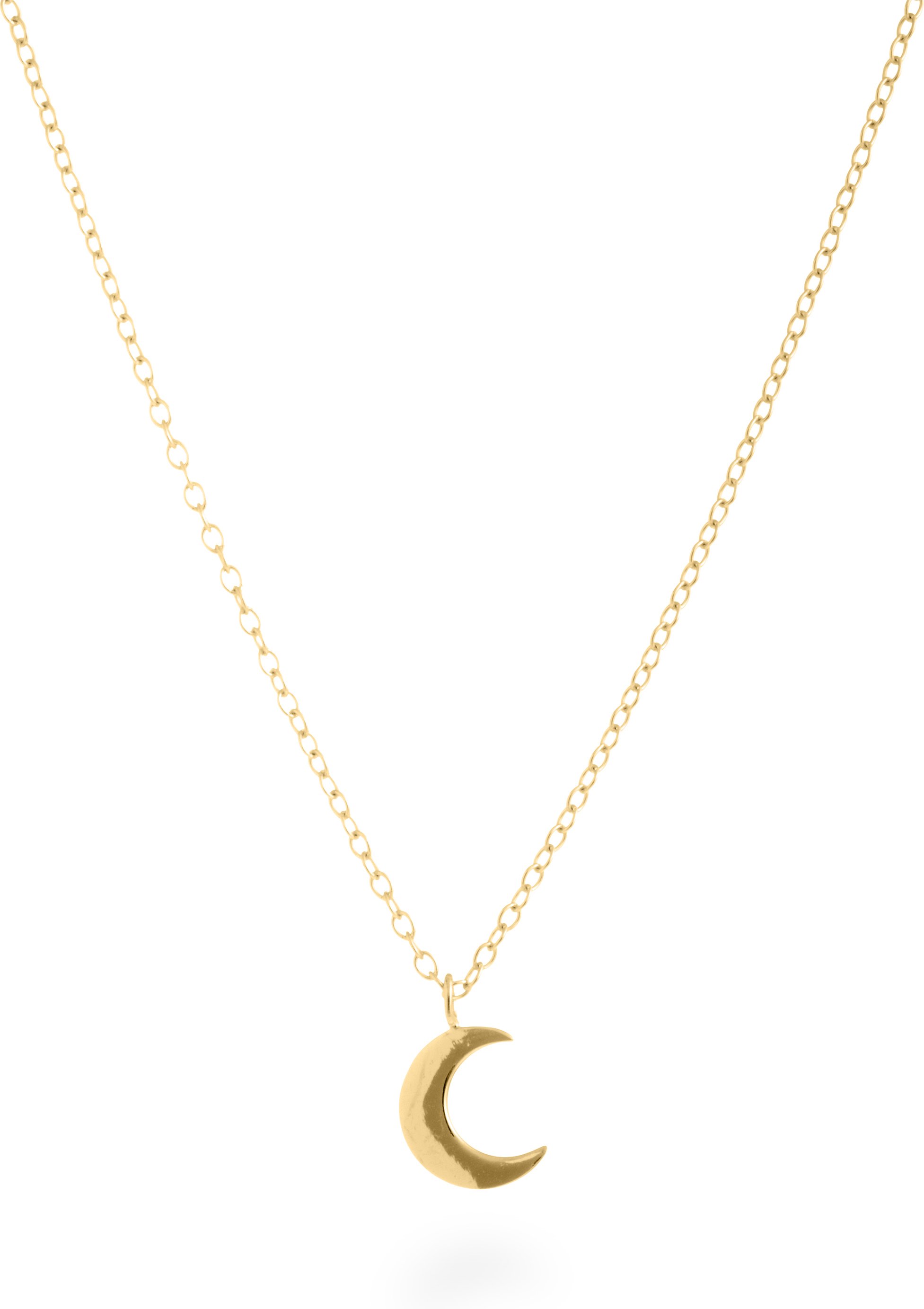 Luxenter Halskette, halbmondförmig aus 925er Sterlingsilber, 18K vergoldet
