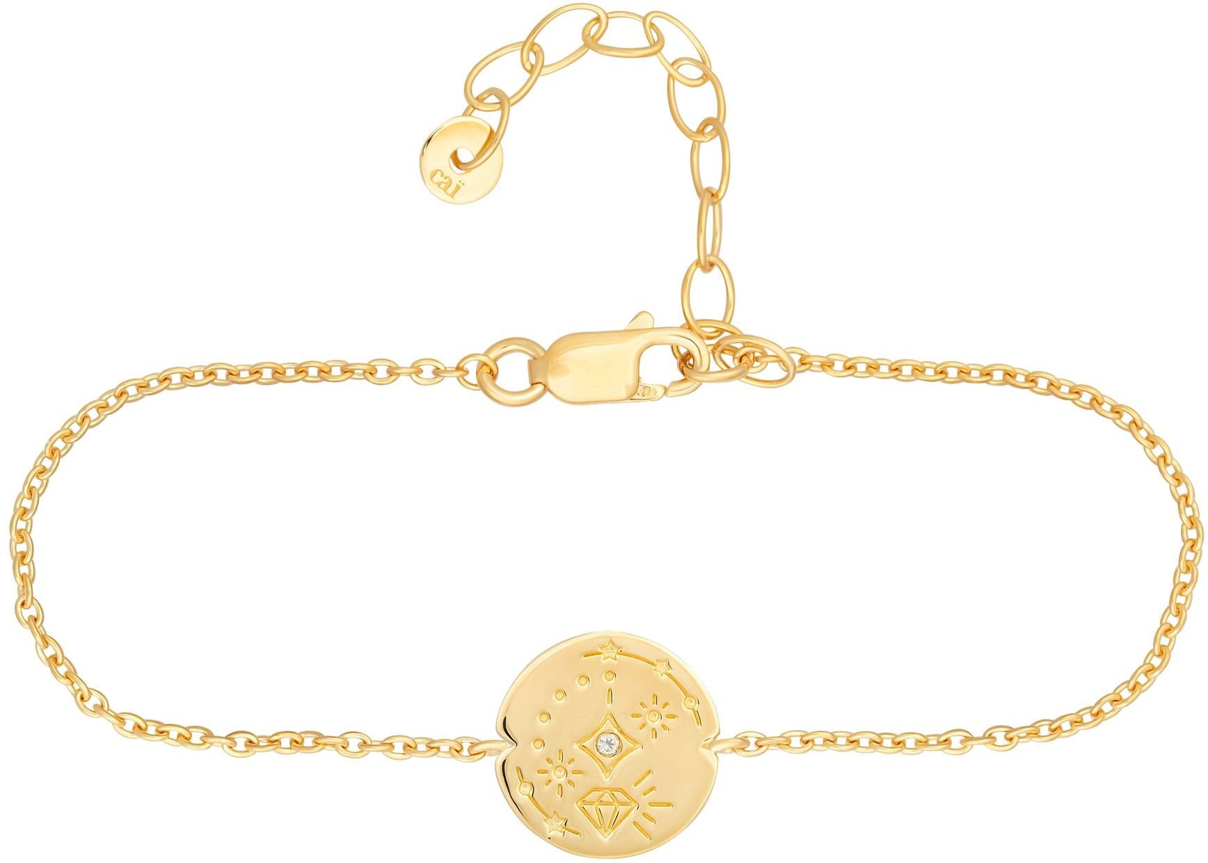 cai Armband 925 Sterling Silber Topas Tattoo Motiv rund