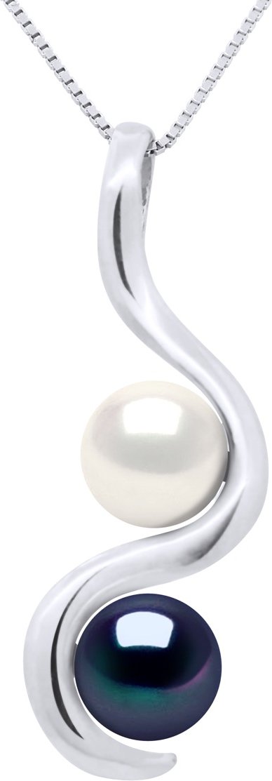 Anhänger You & Me – 2 echte Süßwasser-Zuchtperlen rund 7–8 mm