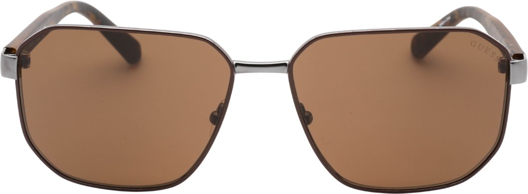 Thumbnail - Guess Sonnenbrille mit braunen Gläsern in matt-grauem Metall