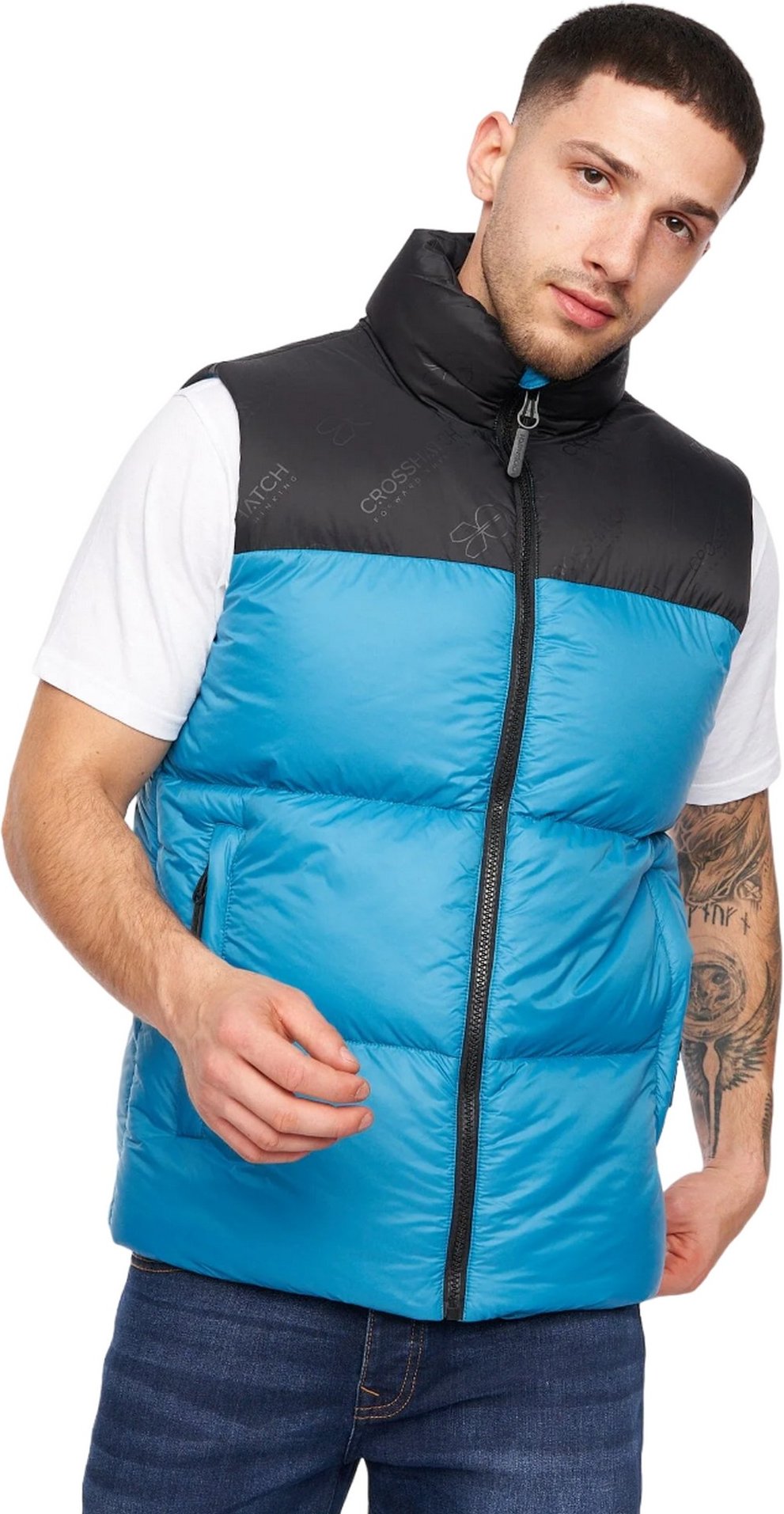 Crosshatch - "Demerley" Weste für Herren (Benzin/Schwarz)