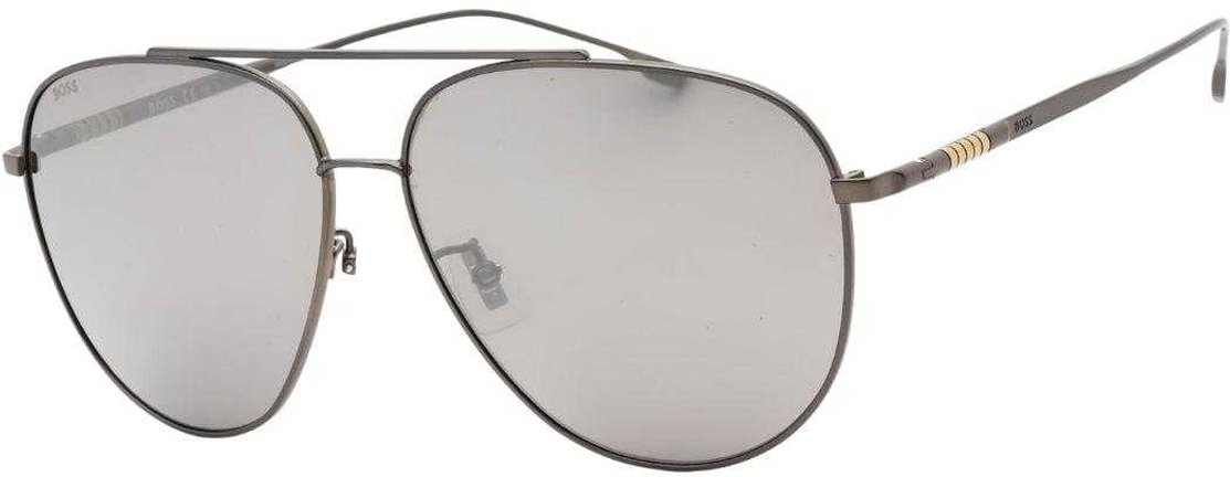 Hugo Boss - Matt-Sonnenbrille für Herren/Damen Unisex, Metall (Silber)