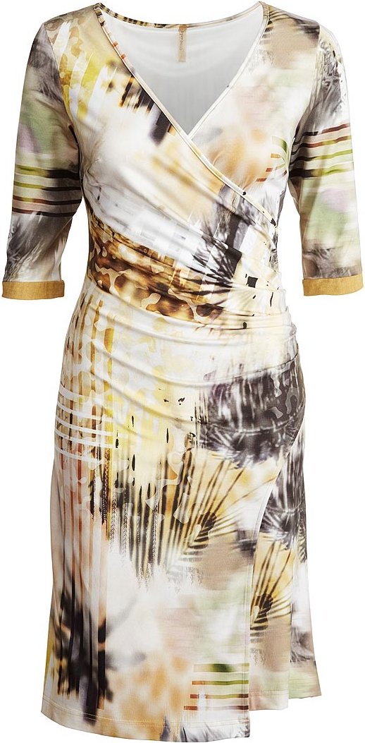 Faux-Crossover-Printkleid