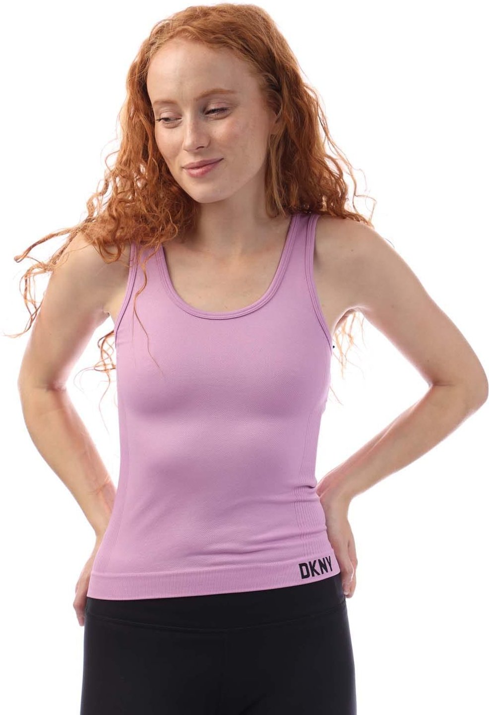 DKNY - Ärmelloses Oberteil für Damen, Nahtlos, Twill (Violett)