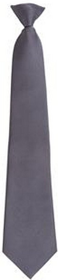 Premier Mens Fashion "Farben" Arbeit Clip auf Krawatte (grau)