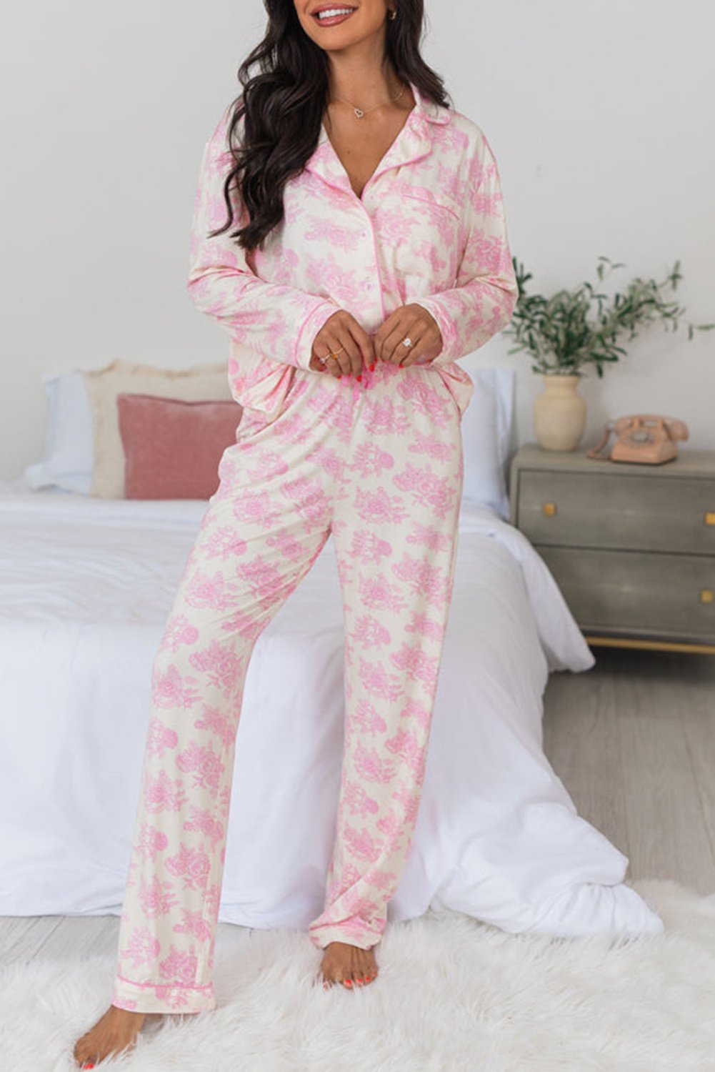 Blümchen-Pyjama-Set