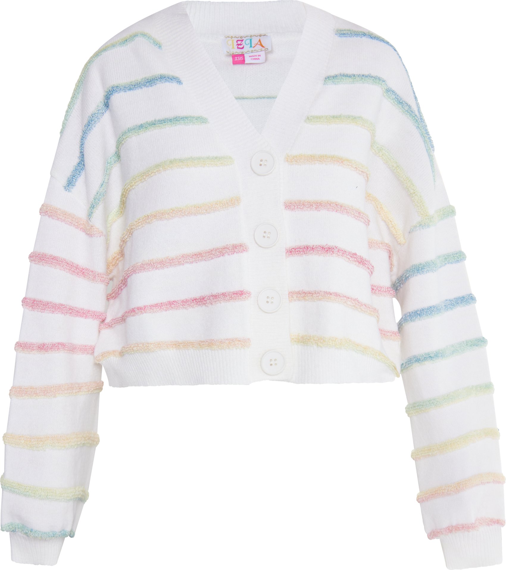 IZIA Strickjacke Damen Wollweiß