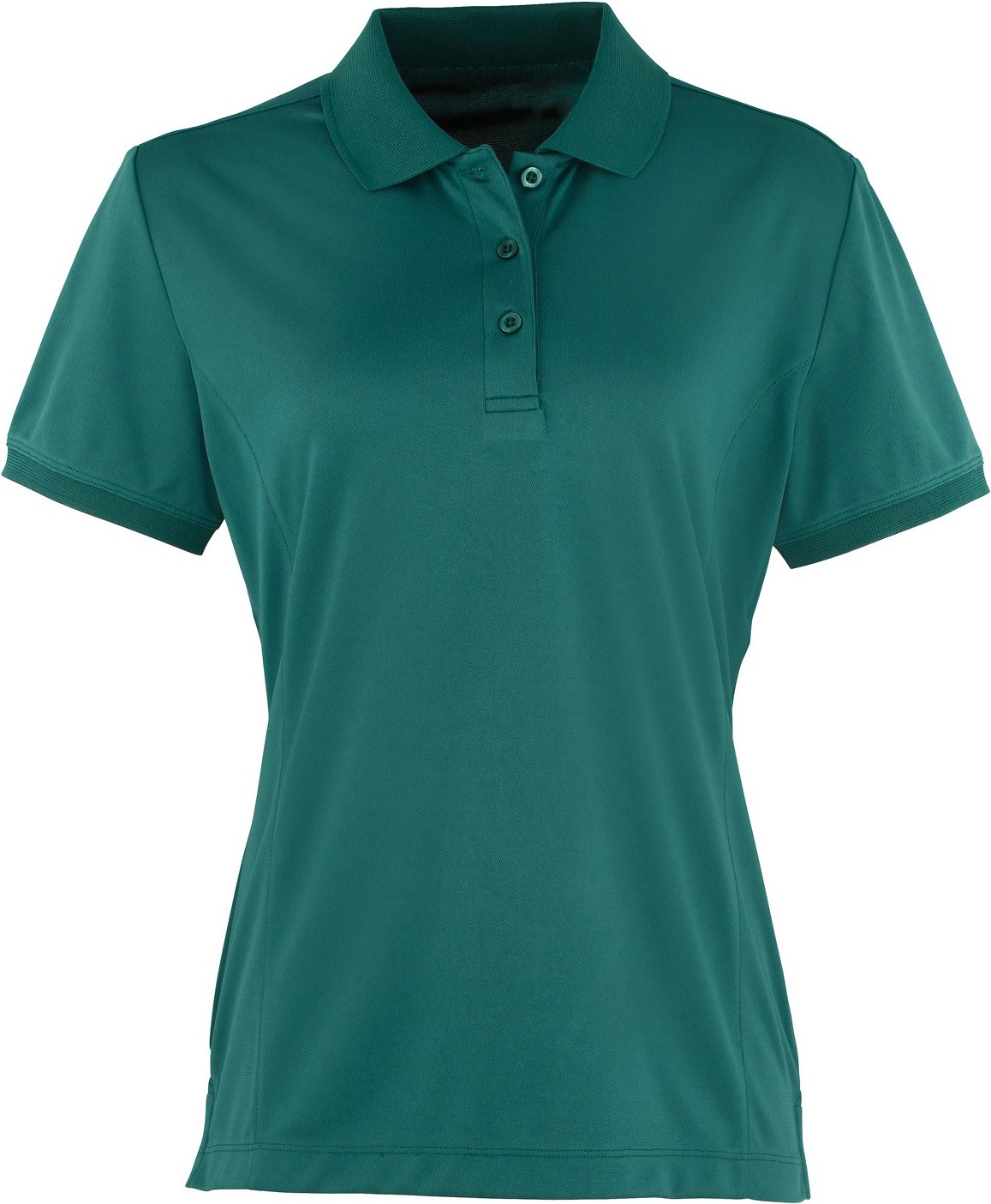 Premier Damen Coolchecker Piqué Polo-Shirt / Polohemd, Kurzarm (Flaschengrün)