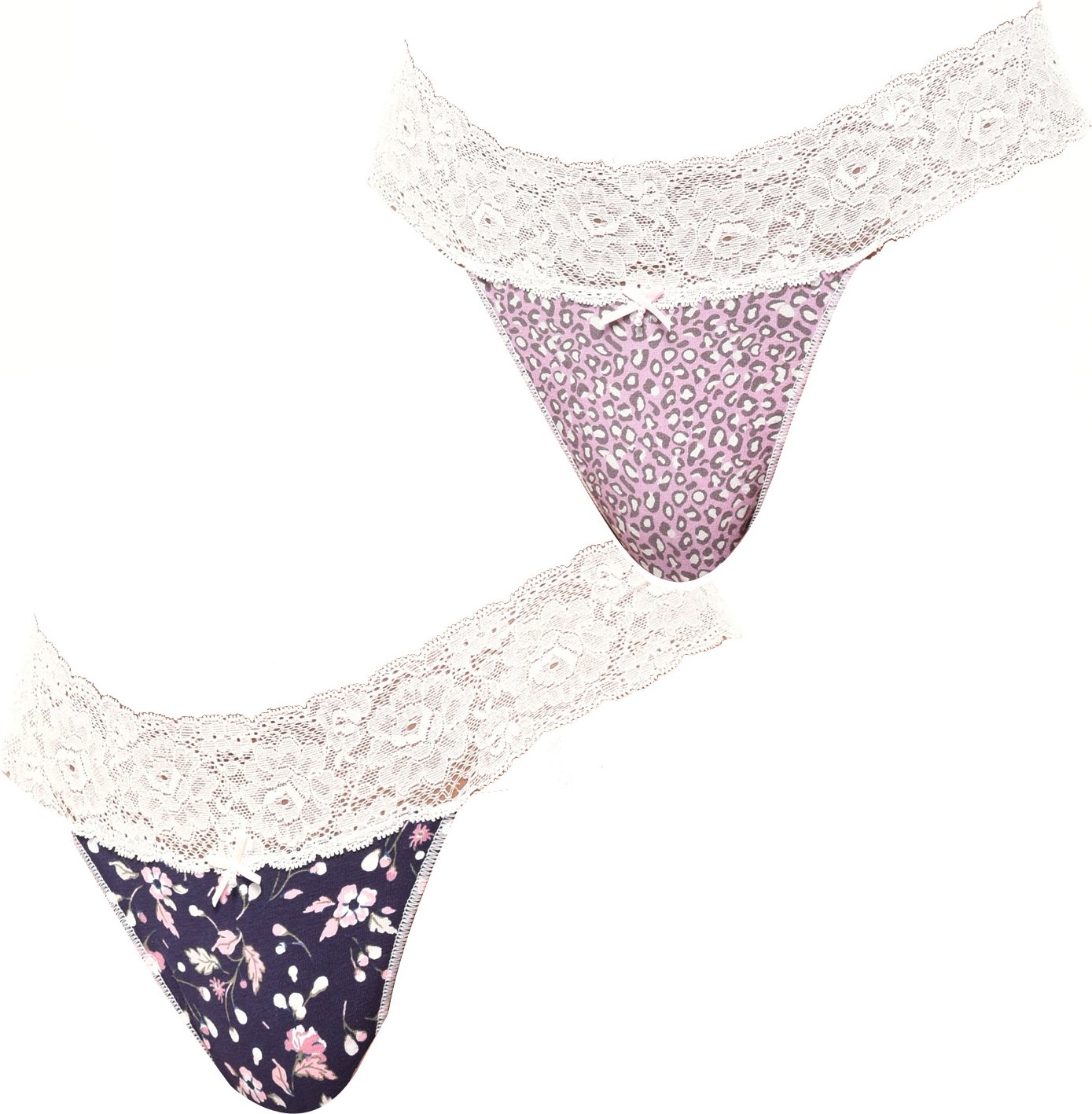 2er-Pack Baumwoll-Tangas „Coquettes“ JPT1 für Damen