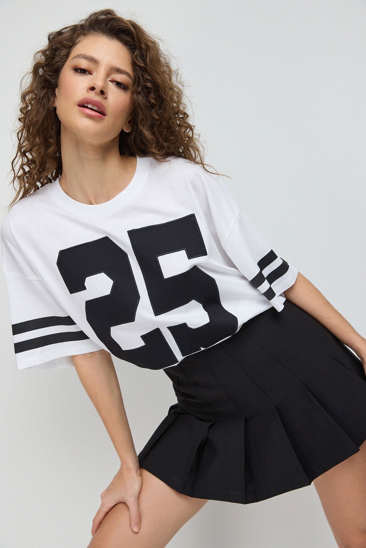 Übergroßes Bedrucktes T-Shirt Form