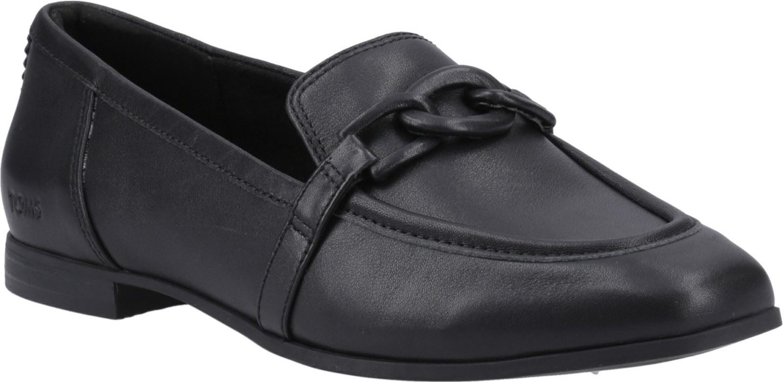 TOMS Lynette Leder Damen Schwarze Slipper