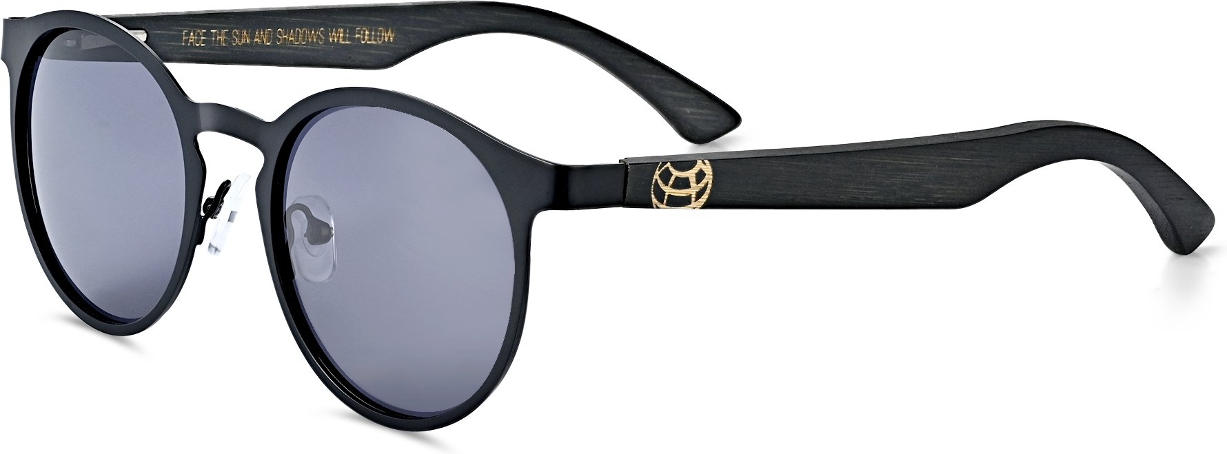 Earth Wood Reine Polarisierte Sonnenbrille - Schwarz/Schwarz