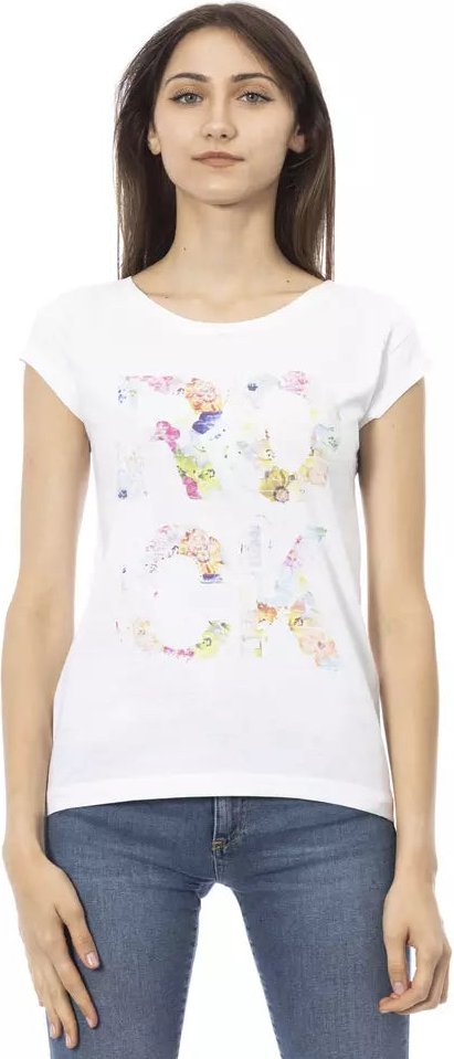 Trussardi Action Weißes Baumwoll-T-Shirt für Frauen