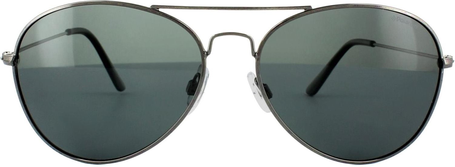 Polaroid Aviator Unisex Gunmetal Grau Blau Polarisierte Sonnenbrille