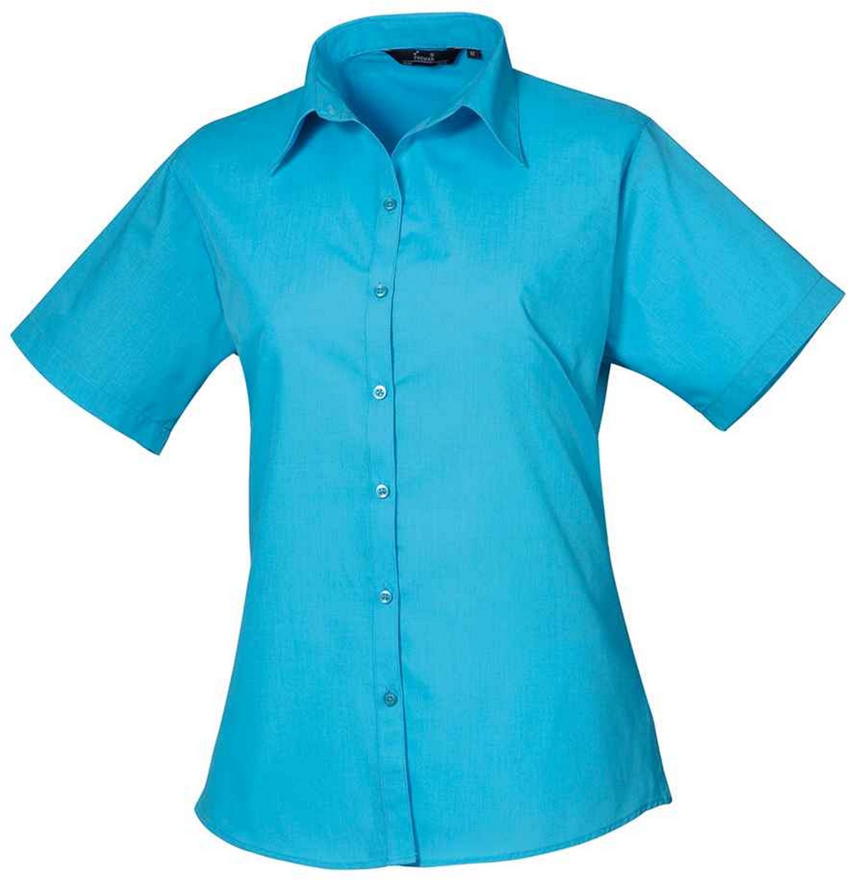 Premier - Bluse für Damen kurzärmlig (Türkis)