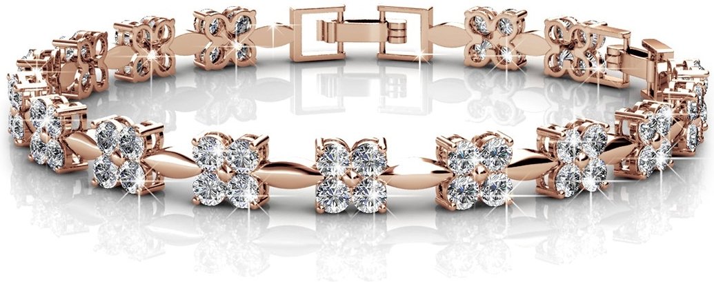 Süße Armbänder - Roségold und Kristall