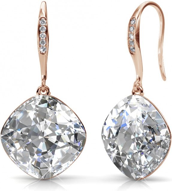 Tiffy Hakenohrringe - Rose Gold und Kristall