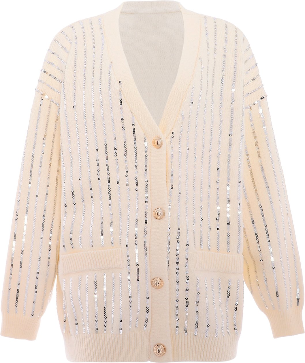 Faina Pullover Damen Wollweiß