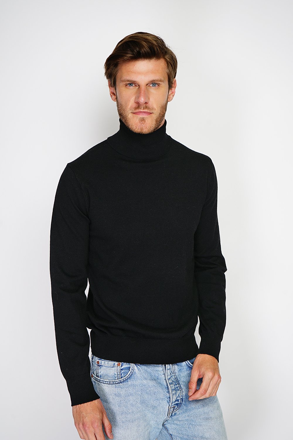 William de Faye – Rollkragenpullover – Schwarz