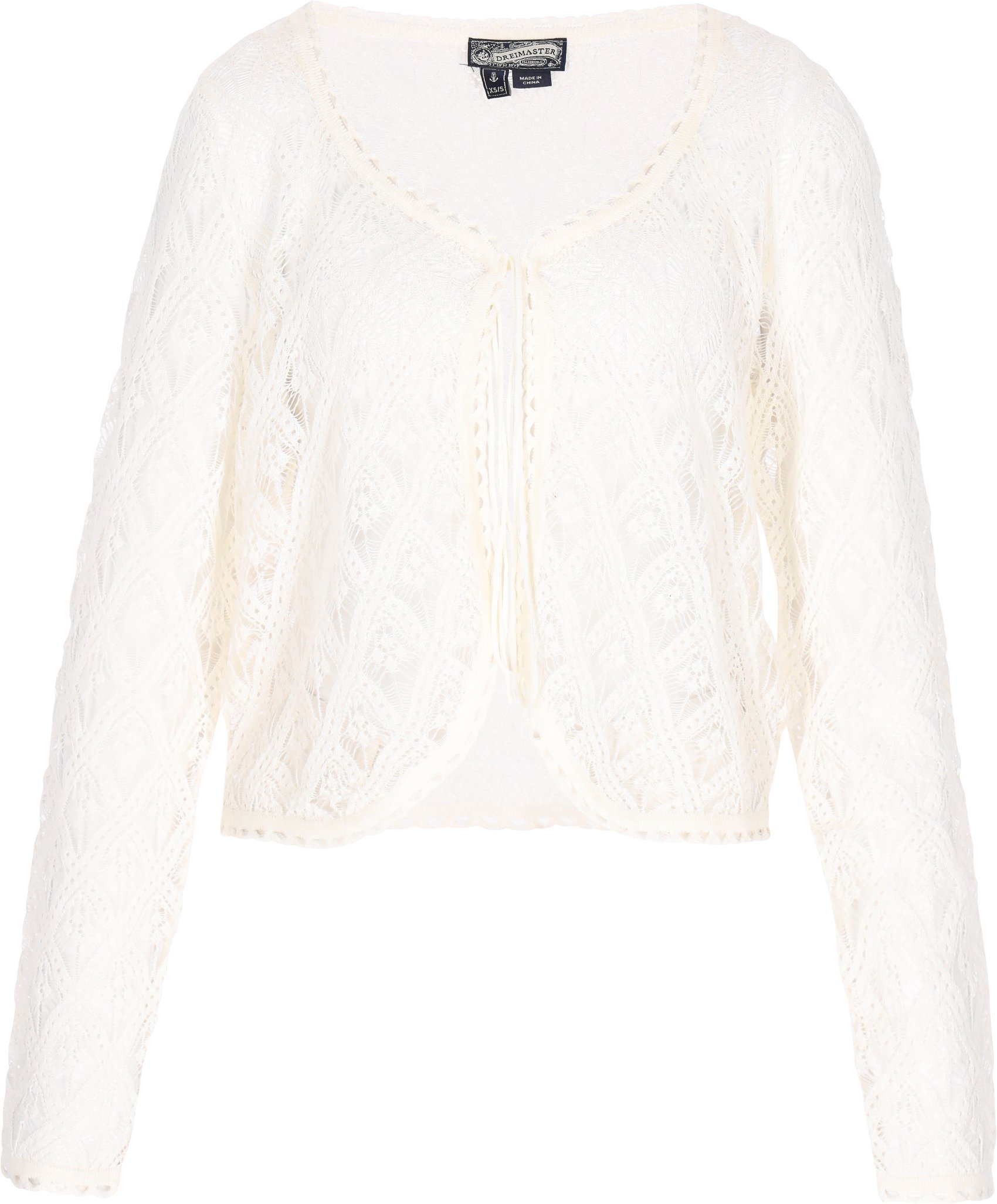 Thumbnail - Dreimaster Strickjacke Frauen cremefarben