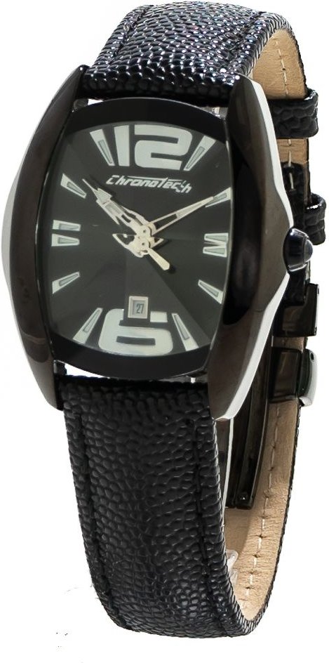 Herren Schwarze Lederarmbanduhr Ct7814l01ac