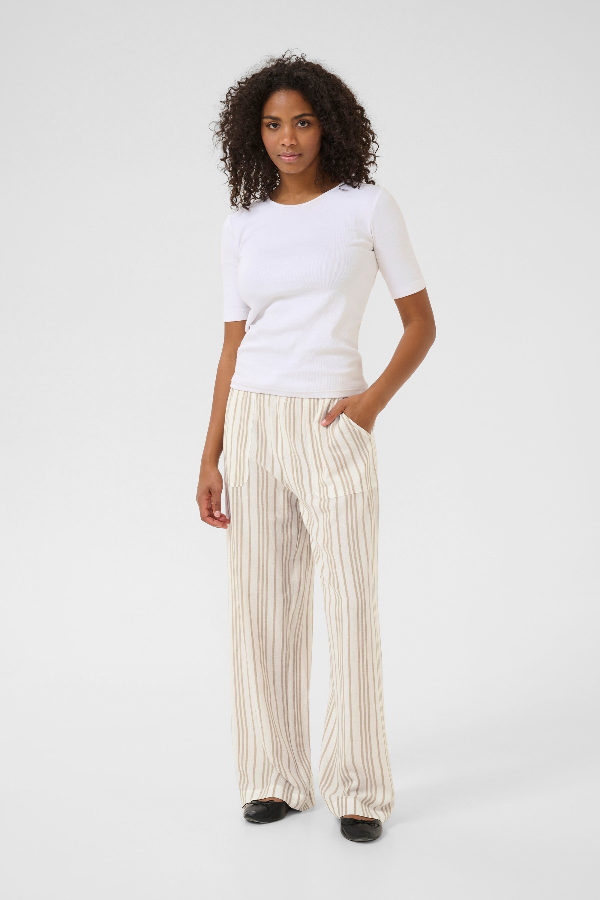 Thumbnail - Pants Suiting Relaxed fit Chalk / Chinchilla Stripe offwhite